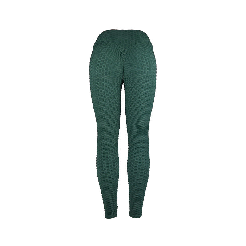 High-waisted yoga pants with a slim fit, designed to lift the buttocks, a lightweight, breathable fabric with a floral pattern