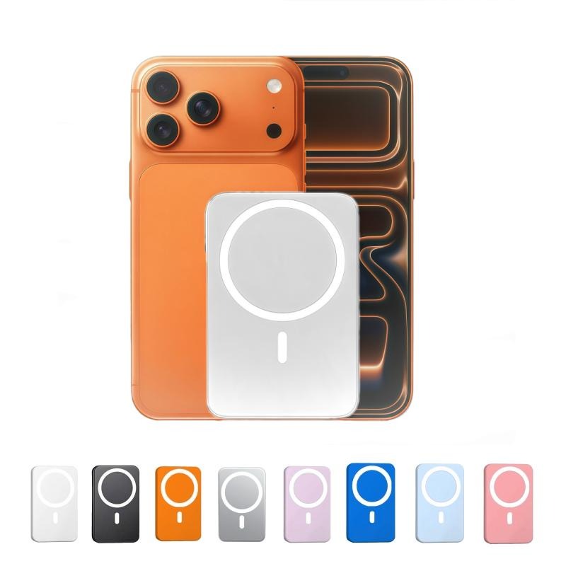 5000mAh Power Bank, Wireless Portable Charger, Fast Charging MagSafe Battery Pack for iPhone 17/16/15/14/13/12/Plus/Pro Max, Compact Device Smartphone Chargeable