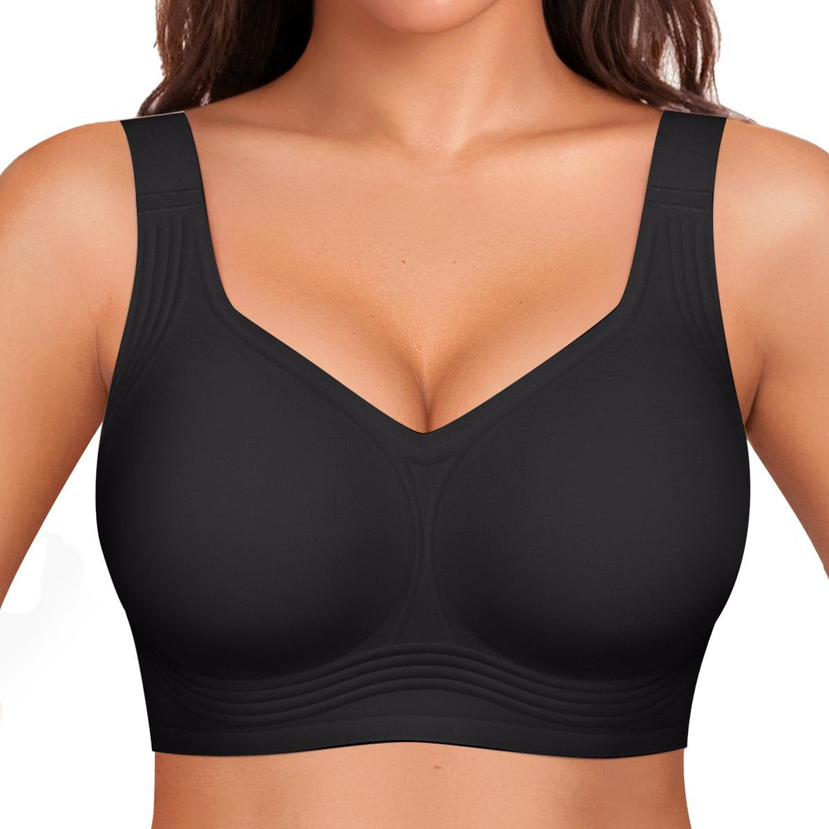 Women Wirefree Bras for Women Full Coverage No Underwire Everyday Bras Comfortable Wireless Padded Jelly Bras