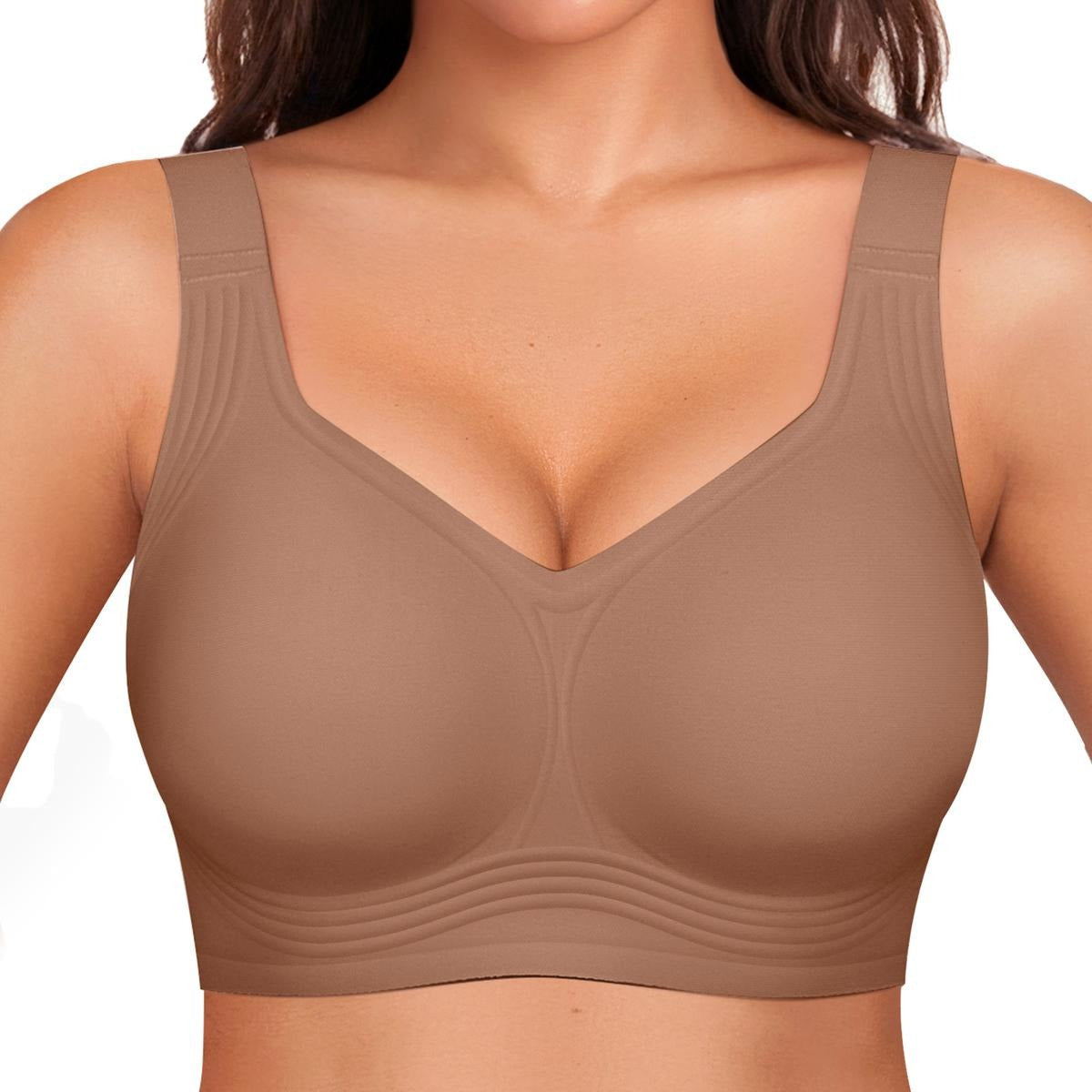 Women Wirefree Bras for Women Full Coverage No Underwire Everyday Bras Comfortable Wireless Padded Jelly Bras