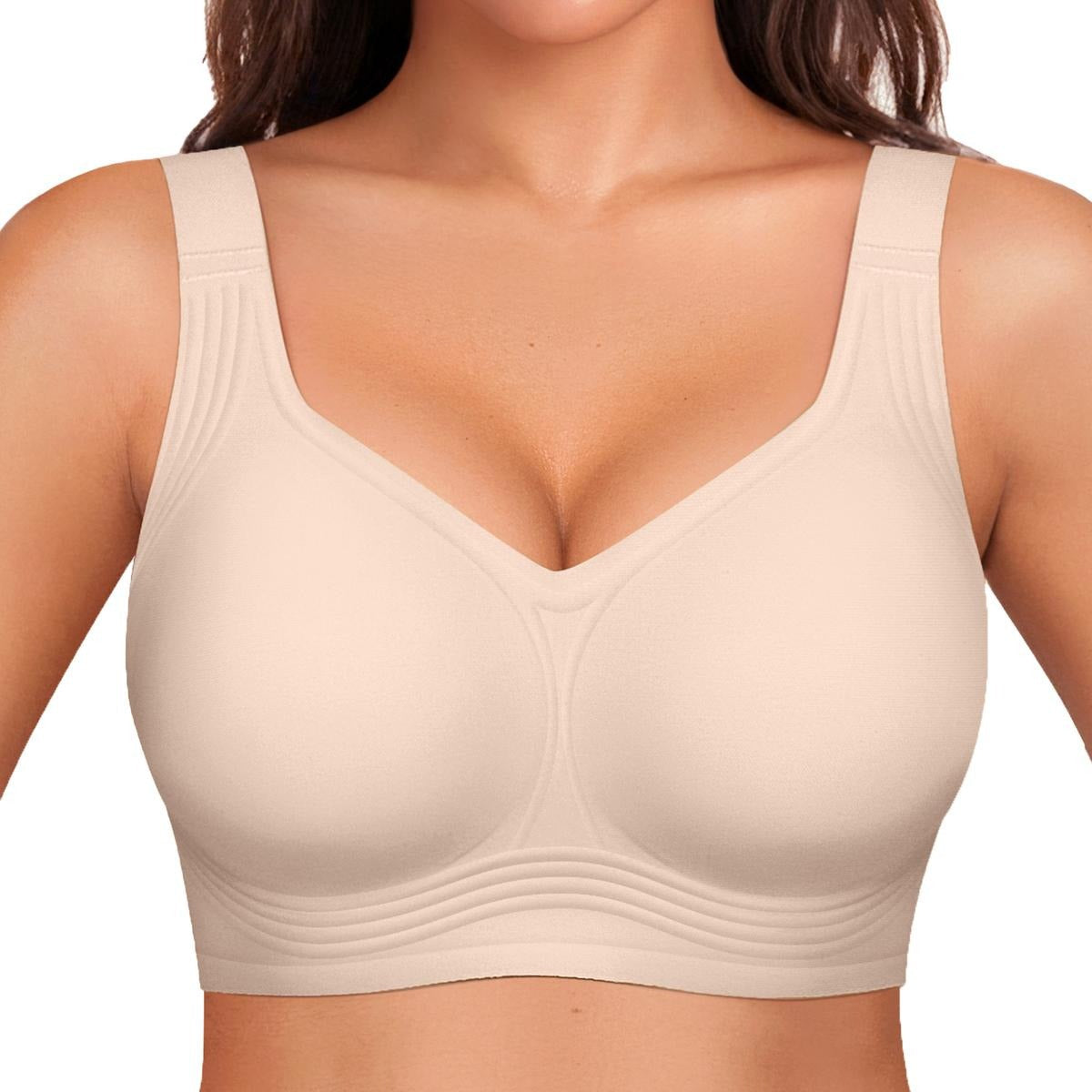 Women Wirefree Bras for Women Full Coverage No Underwire Everyday Bras Comfortable Wireless Padded Jelly Bras