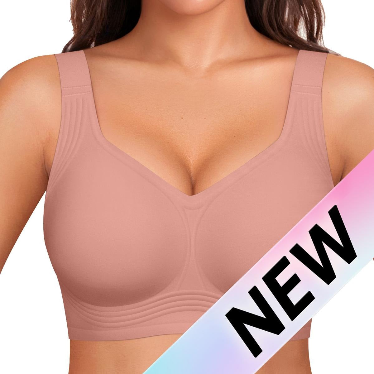 Women Wirefree Bras for Women Full Coverage No Underwire Everyday Bras Comfortable Wireless Padded Jelly Bras