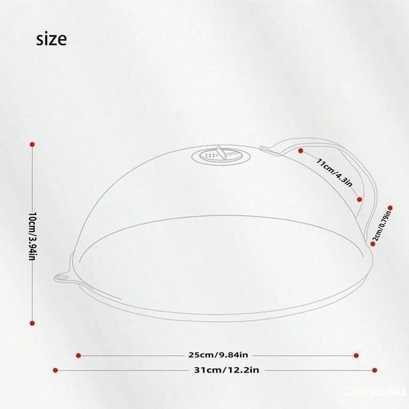 Microwave Splatter Cover with Handle, Reusable Microwave Lid for Food, Modern Kitchen Utensils, Kitchen Gadgets, Kitchen Accessories
