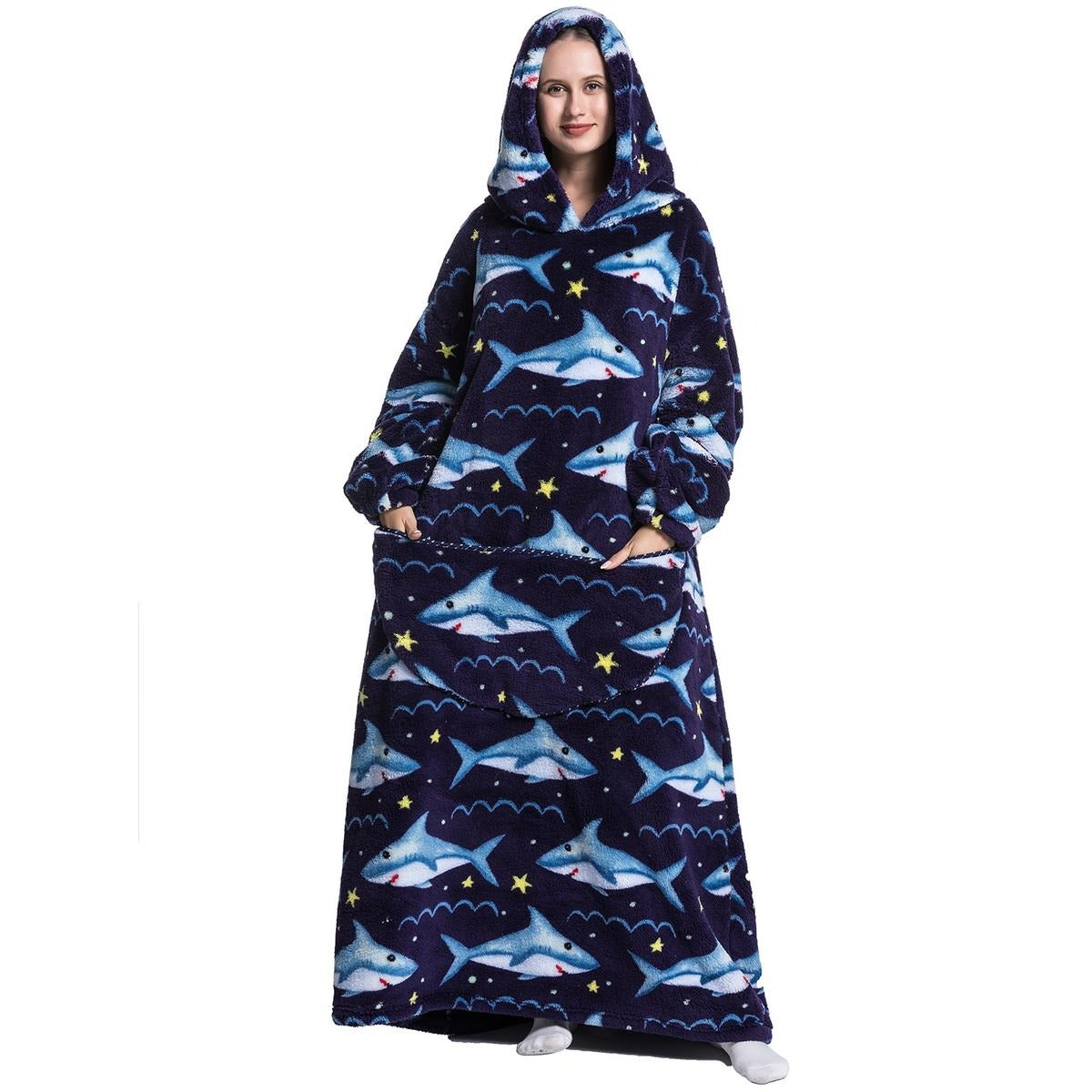 Oversized Wearable Blanket Hoodie for Women & Adults, Super Soft, Warm & Cozy with Giant Front Pocket, Perfect Christmas & Valentine's Day Gift