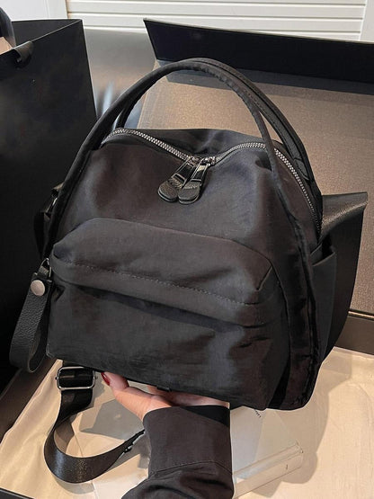 Women's Elegant Solid Color Shoulder Bag, Fashionable Zipper Crossbody Bag for Daily Use, Versatile High-quality Daily Commuting Bag