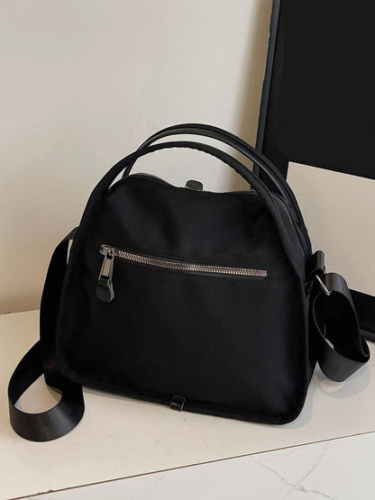 Women's Elegant Solid Color Shoulder Bag, Fashionable Zipper Crossbody Bag for Daily Use, Versatile High-quality Daily Commuting Bag
