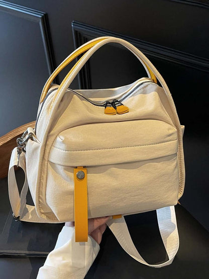 Women's Elegant Solid Color Shoulder Bag, Fashionable Zipper Crossbody Bag for Daily Use, Versatile High-quality Daily Commuting Bag