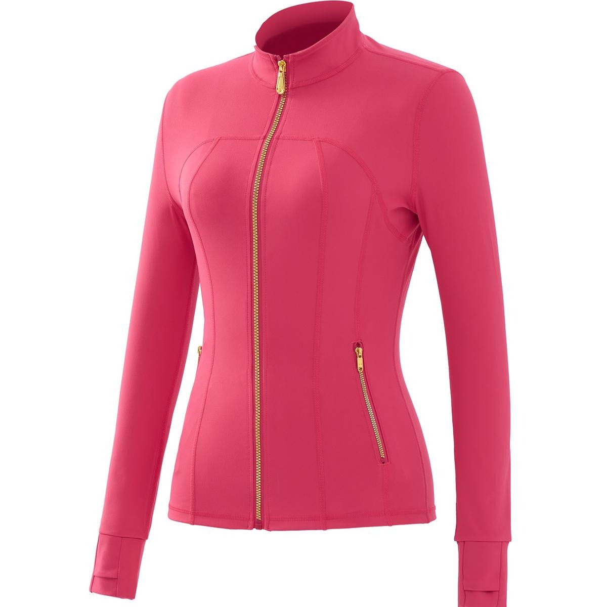 【Golden Zipper】【Gardenia Fragrance】Soft Brushed Women's Sporty Jacket, 25'' Inseam Leggings. Golden Zipper Jacket with Pockets, Yoga Pants, Thumbholes Design, Casual Wear for Women