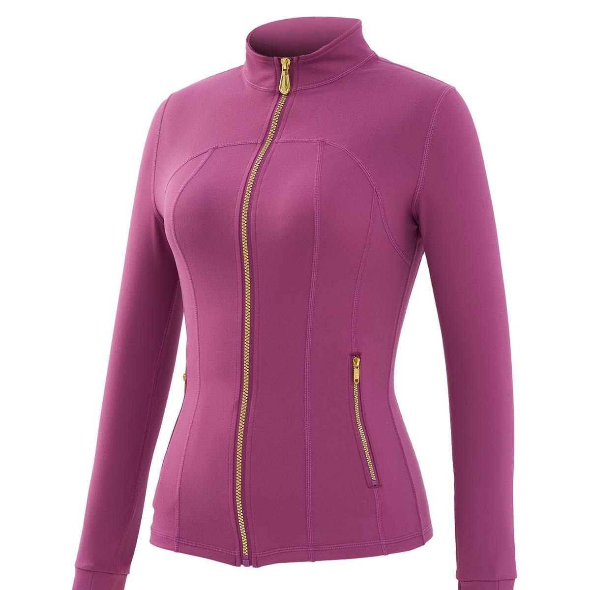 【Golden Zipper】【Gardenia Fragrance】Soft Brushed Women's Sporty Jacket, 25'' Inseam Leggings. Golden Zipper Jacket with Pockets, Yoga Pants, Thumbholes Design, Casual Wear for Women