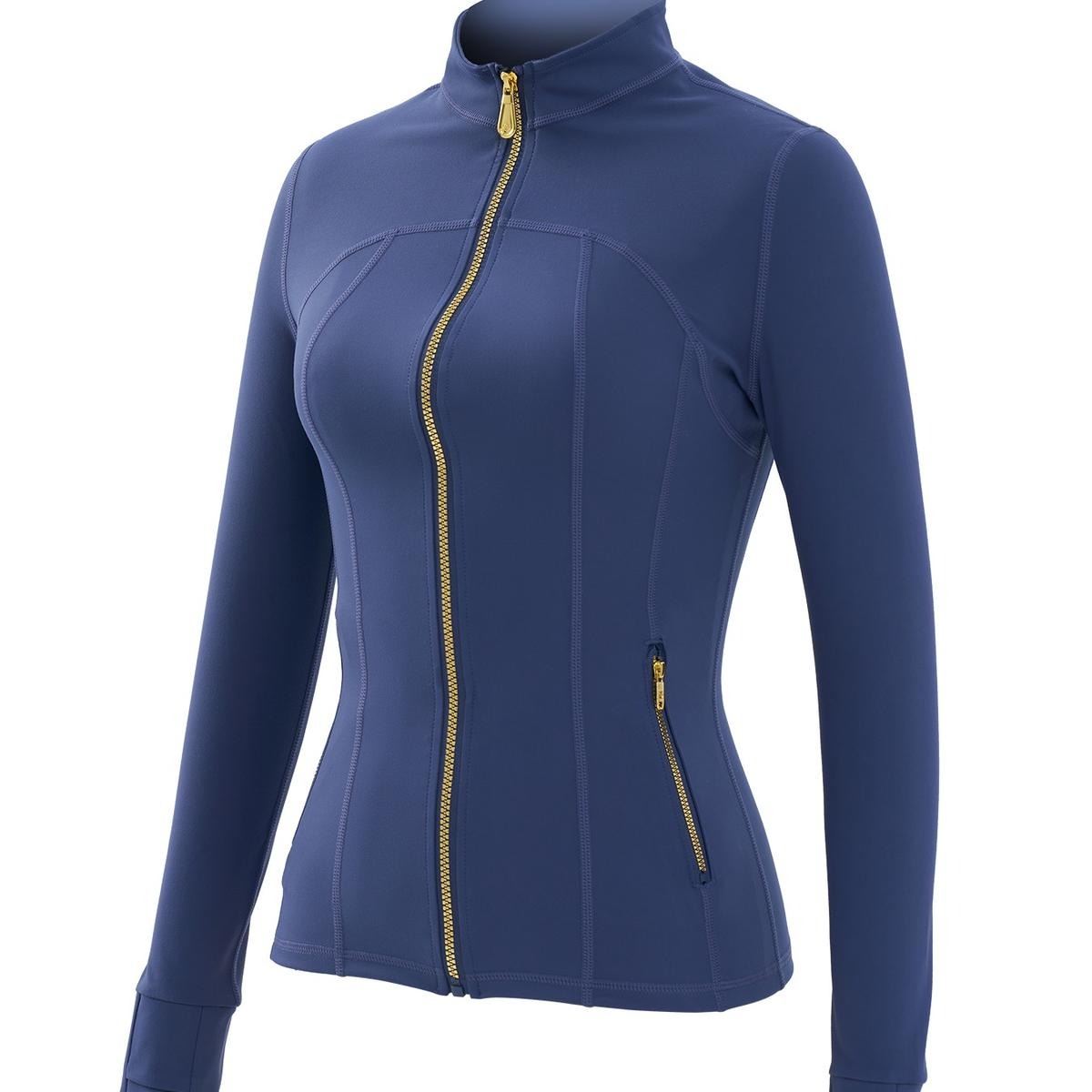 【Golden Zipper】【Gardenia Fragrance】Soft Brushed Women's Sporty Jacket, 25'' Inseam Leggings. Golden Zipper Jacket with Pockets, Yoga Pants, Thumbholes Design, Casual Wear for Women