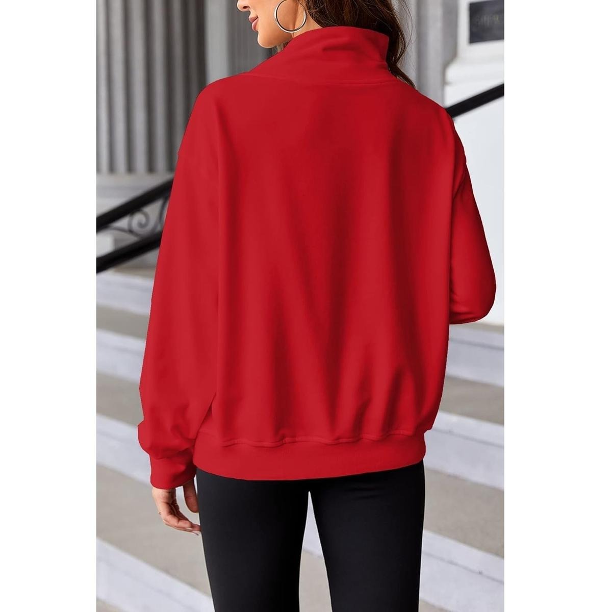 Women's Oversized Turtleneck Sweatshirt Long Sleeve Pullover Casual Tops Womenswear Hoodie FallFreshness Grey Cute