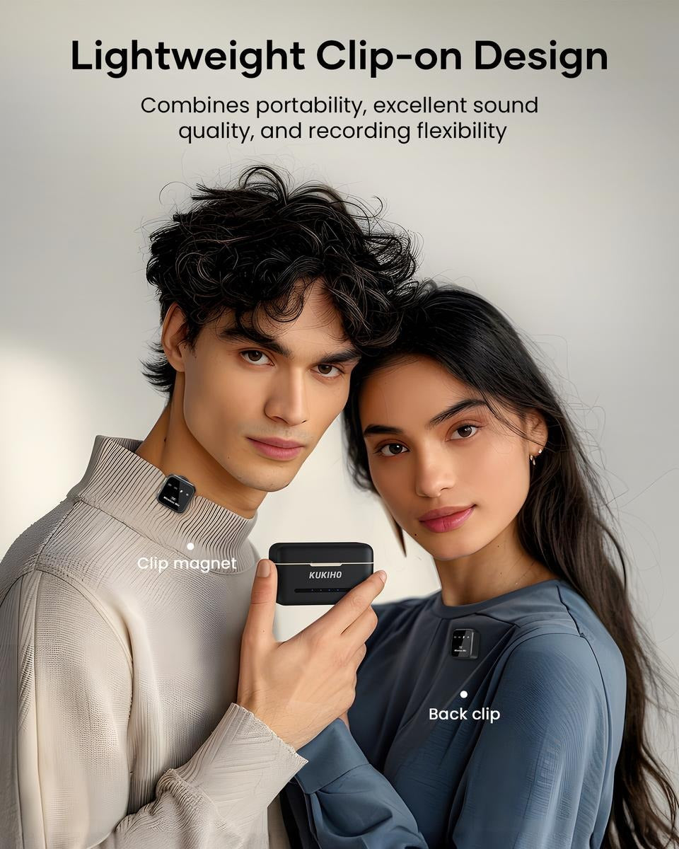 Wireless Lavalier Microphone for iPhone iPad Android With Charging Case Audio Smartphone Audio Smartphone