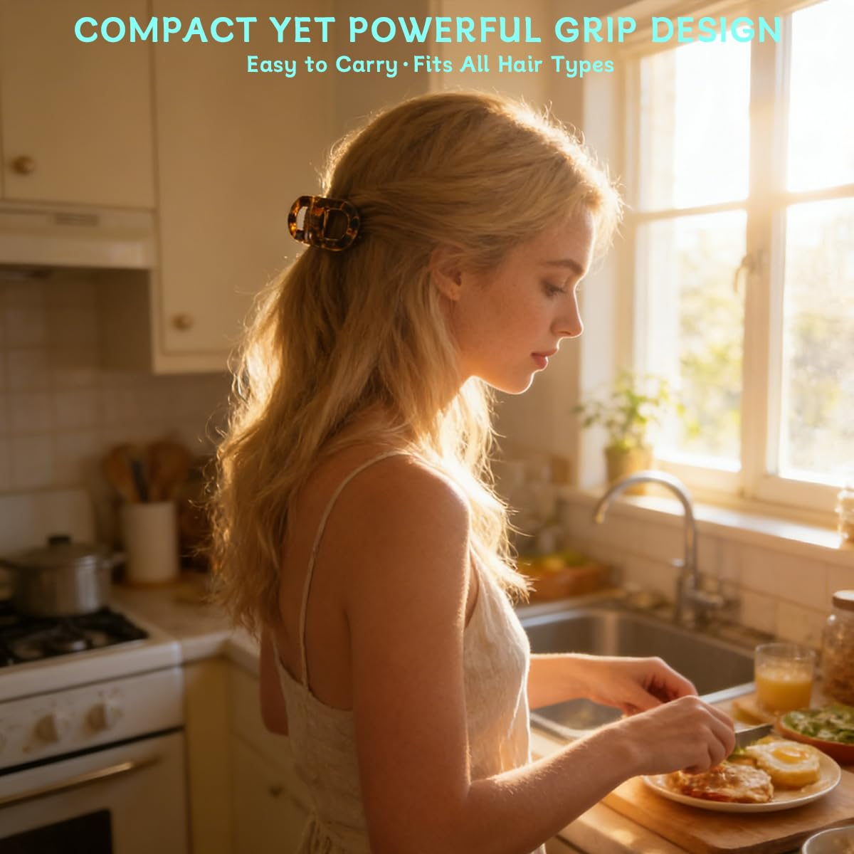 4 Pack Magnetic Hair Clips, Magnetic Hair Bow Clips for Women, Decorative No-Slip Magnet Hair Accessories for Easy Half-Up Styles, Lightweight Fashion Hair Clips for Everyday, Work & Special Occasions