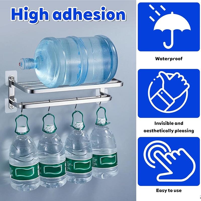 BUY 16 Get 16 Free 32-Piece No-Drill Screw Stickers, Strong Adhesive No-Nail, No Drilling Required Adhesive Wall Hooks Wall Mount Screw Hooks Picture Hangers Without Nails for Hanging 2.25 * 2.25 * 0.4 Inch for Kitchen, Bathroom, Home