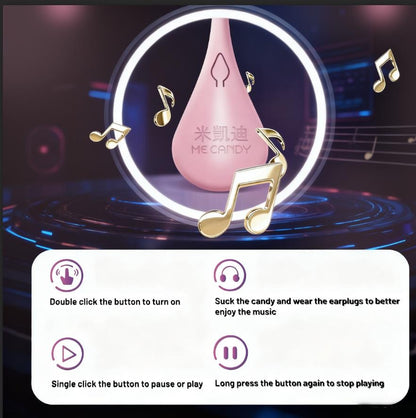 4D Music Lollipop | linus lollipop | Bone Conduction Tech | 4D Bear/Strawberry/Dinosaur/Heart Shapes | Sugarfree, Fruity Flavor | Halal Certified | Healthy Valentine's Day Gift