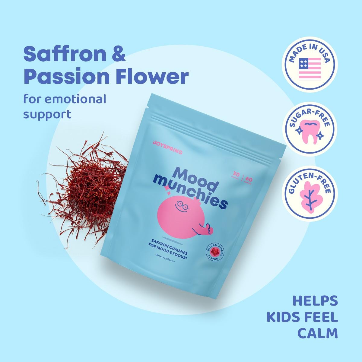 JoySpring Saffron Gummies – Plant-Based Saffron Formula for Daily Wellness