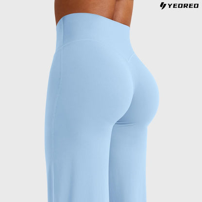 Leggings High-Waist Straight-Leg No Front Seam Buttery Soft Gym Yoga Pants for Women Fitness Tights
