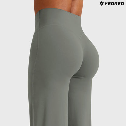 Leggings High-Waist Straight-Leg No Front Seam Buttery Soft Gym Yoga Pants for Women Fitness Tights