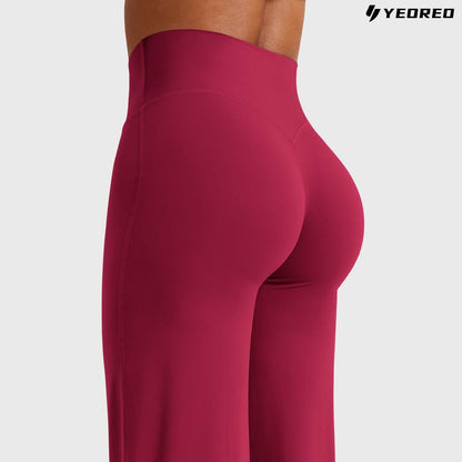 Leggings High-Waist Straight-Leg No Front Seam Buttery Soft Gym Yoga Pants for Women Fitness Tights
