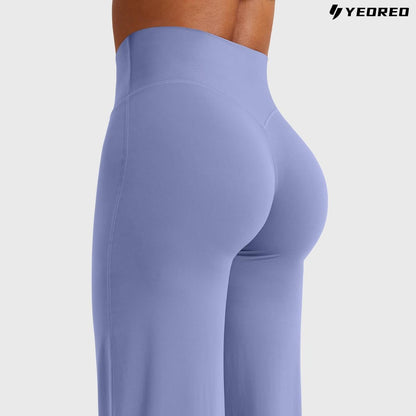 Leggings High-Waist Straight-Leg No Front Seam Buttery Soft Gym Yoga Pants for Women Fitness Tights