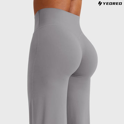 Leggings High-Waist Straight-Leg No Front Seam Buttery Soft Gym Yoga Pants for Women Fitness Tights
