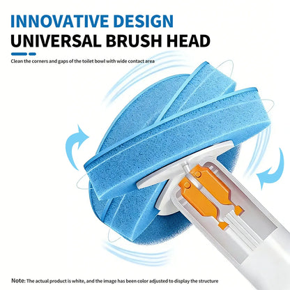 Toilet Scrubber Kit with Self-Cleaning Disposable Pads – No Pre-Rinse, No Mess, No Odor , Simplifies Bathroom Hygiene