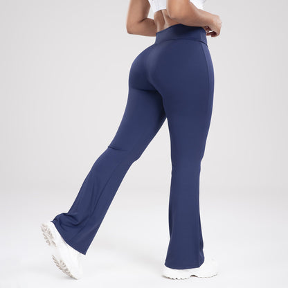 Cross-Waist Outdoor Casual Bell-Bottom Yoga Pants for Women