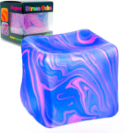Sensory Fidget Toy with Super Solid Squish, Stretchable Stress Relief, One Random Color