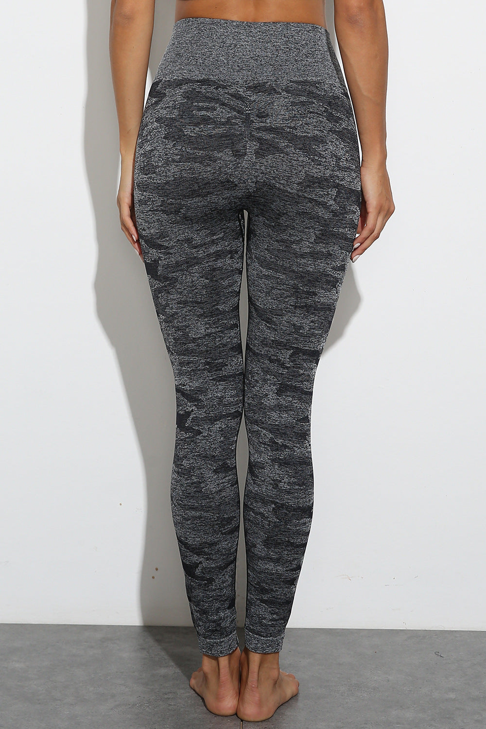 Yoga Bra Set Knitted High-Waisted Casual Fitness Butt-Lifting Leggings Shaping