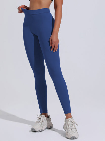 Naked-Feel Yoga Pants for Women in Barbie Pink, High-Waisted, Butt-Lifting, Outerwear, Outdoor Sports, Seamless Fitness Wear, Tight-Fitting Long Pants