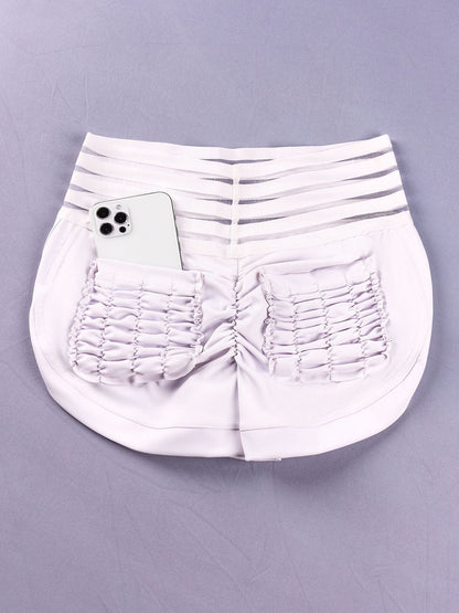 Women's High-Waisted Tummy-Control Yoga Shorts with Peach-Shaped Buttocks, 3/4 Length, Tight-Fitting, High-Stretch Running and Fitness Pants