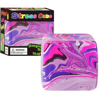 Sensory Fidget Toy with Super Solid Squish, Stretchable Stress Relief, One Random Color