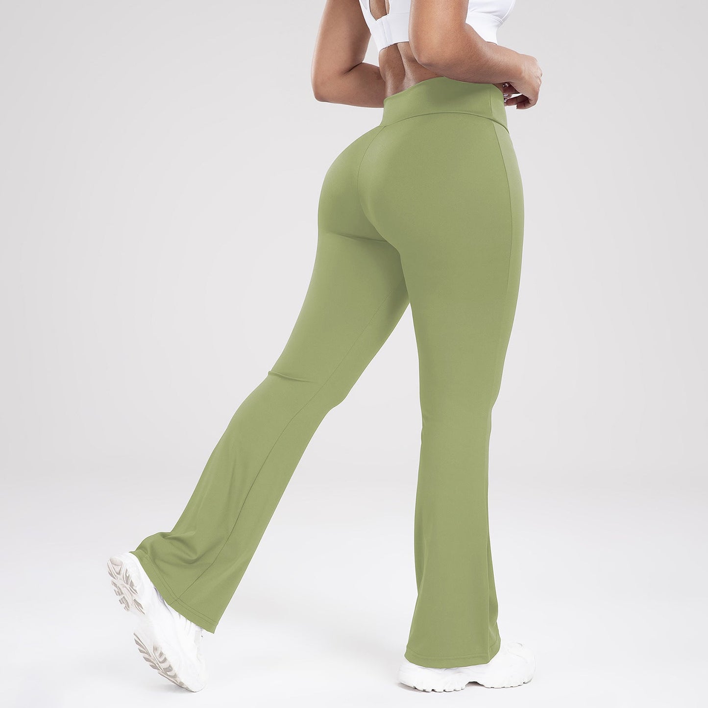 Cross-Waist Outdoor Casual Bell-Bottom Yoga Pants for Women