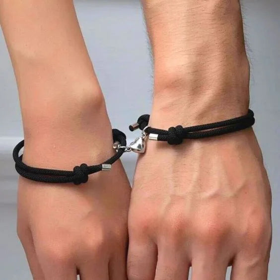 Magnetic Bracelet Set - Silver