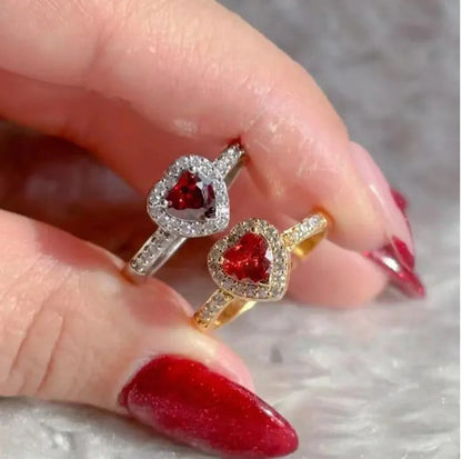 Heart & Dagger Ring and Bracelet Set - Gold