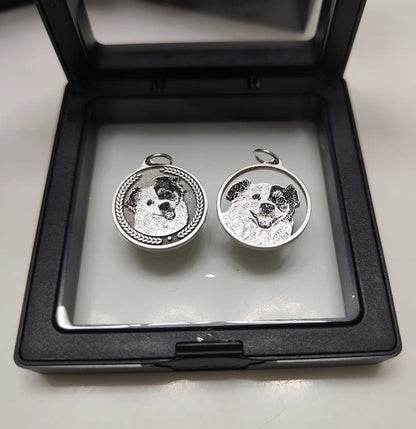 Custom Silver Pet Pendant – Personalized Pet Photo Necklace