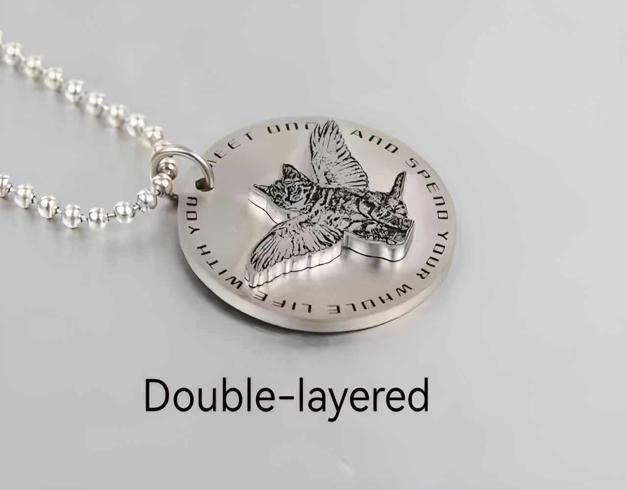 Custom Silver Pet Pendant – Personalized Pet Photo Necklace